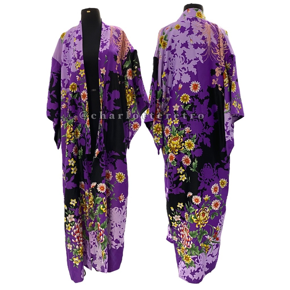 vtg Japanese Kimono Robe